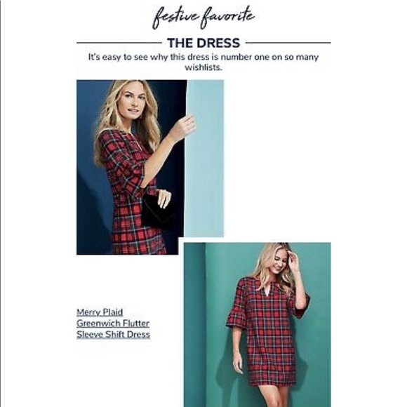 Vineyard Vines Merry Plaid Christmas Dress Sz 20 NWT $148. - Picture 2 of 4